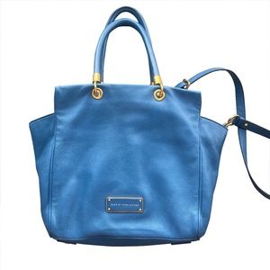 MARC by MARC JACOBS Bentley Leather Tote / Blue Soft Pebbled Leather